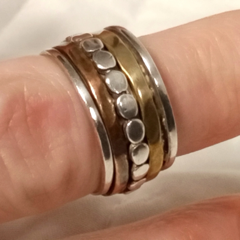 Sterling silver spinner ring